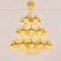 Candelabru Cristal , 61xE14, Diametru 150cm, Inaltime 200cm, Auriu Lucios, Inaltime Reglabila, Design Elegant [4]