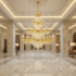 Candelabru Cristal , 54xE14, Diametru 150cm, Inaltime 230cm, Auriu Lucios, Inaltime Reglabila, Design Elegant [3]