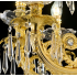 Candelabru Cristal 9xE14, D68cm, Auriu Lucios, Inaltime Reglabila, Metal si Cristal [4]