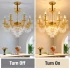 Candelabru Cristal 11xE14, D80cm, Auriu Lucios, Inaltime Reglabila, Metal si Cristal [2]