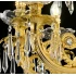 Candelabru Cristal 11xE14, D80cm, Auriu Lucios, Inaltime Reglabila, Metal si Cristal [4]