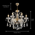 Candelabru Cristal 6xE14, D68cm, Argintiu, Inaltime Reglabila, Metal si Cristal [4]