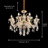 Candelabru Cristal 8xE14, D78cm, Argintiu, Inaltime Reglabila, Metal si Cristal [4]