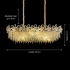 Candelabru Cristal 20xE14, BLOSSOM Imperio 100x40cm, Auriu Lucios, Inaltime Reglabila, Metal si Cristal [4]