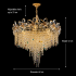 Candelabru Cristal BLOSSOM Magno,8xE14, 60cm, Auriu Lucios, Inaltime Reglabila, Metal si Cristal [4]