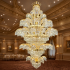 Candelabru Cristal PALACE Grande, 52 de brate, 96xG9, Diametru 150cm, Inaltime 230cm, Auriu Lucios, Inaltime Reglabila, Design Elegant [3]