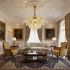 Candelabru Cristal PALACE, 8 brate, D80cm, Auriu Lucios, Inaltime Reglabila, Metal si Cristal [3]
