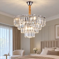 Candelabru Cristal ADAMA Nobile, 5x E14, Diametru 40cm, Crom Lucios, Inaltime Reglabila Candelabru Cristal ADAMA Nobile, 5x E14, Diametru 40cm, Crom Lucios, Inaltime Reglabila