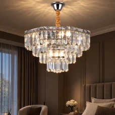 Candelabru Cristal ADAMA Eleganza, 7x E14, Diametru 50cm, Crom Lucios, Inaltime Reglabila Candelabru Cristal ADAMA Eleganza, 7x E14, Diametru 50cm, Crom Lucios, Inaltime Reglabila