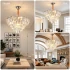 Candelabru Cristal ADAMA Magno, 10x E14, Diametru 60cm, Crom Lucios, Inaltime Reglabila [4]