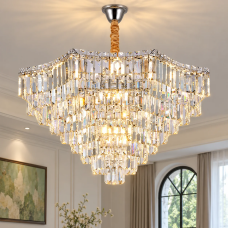 Candelabru Cristal ADAMA Regalis, 14x E14, Diametru 80cm, Crom Lucios, Inaltime Reglabila Candelabru Cristal ADAMA Regalis, 14x E14, Diametru 80cm, Crom Lucios, Inaltime Reglabila