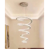 Candelabru LED cu Telecomanda TWIST, 272W, Diametru 80 cm, Inaltime 150 cm, Lumina Rece/Neutra/Calda, Dimabila, Crom, Cristal, Otel [2]