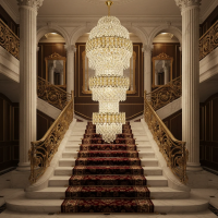 Candelabru Cristal TRIO Magno 49xE14, Diametru 65cm, Inaltime 200cm, Auriu Lucios, Inaltime Reglabila, Design Elegant Candelabru Cristal TRIO Magno 49xE14, Diametru 65cm, Inaltime 200cm, Auriu Lucios, Inaltime Reglabila, Design Elegant