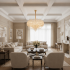 Candelabru Cristal CROWN Eleganza 9xE14, Diametru 50cm, Inaltime 41cm, Auriu Lucios, Inaltime Reglabila, Design Elegant [4]