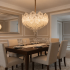 Candelabru Cristal CROWN Regalis 21xE14, Diametru 80cm, Inaltime 45cm, Auriu Lucios, Inaltime Reglabila, Design Elegant [2]