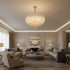 Candelabru Cristal CROWN Regalis 21xE14, Diametru 80cm, Inaltime 45cm, Auriu Lucios, Inaltime Reglabila, Design Elegant [3]