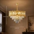 Candelabru Cristal HAMPTON Eleganza 8x E14, Diametru 49cm, Auriu Lucios, Inaltime Reglabila [3]