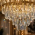 Candelabru Cristal HAMPTON Eleganza 8x E14, Diametru 49cm, Auriu Lucios, Inaltime Reglabila [4]