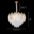 Candelabru Cristal LACE Eleganza 9xE14, Diametru 50cm, Inaltime 36cm, Auriu Lucios, Inaltime Reglabila, Design Elegant [4]