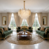 Candelabru Cristal LACE Magno 11xE14, Diametru 60cm, Inaltime 42cm, Auriu Lucios, Inaltime Reglabila, Design Elegant [3]