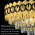 Candelabru Cristal PIERREFONDS Nobile 5xE14, Diametru 38.5cm, Auriu Lucios, Inaltime Reglabila [2]