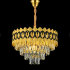 Candelabru Cristal PIERREFONDS Nobile 5xE14, Diametru 38.5cm, Auriu Lucios, Inaltime Reglabila [4]