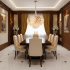 Candelabru Cristal LUXE Eleganza 9xE14, Diametru 50cm, Inaltime 33cm, Auriu Lucios, Inaltime Reglabila, Design Elegant [3]