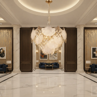 Candelabru Cristal LUXE Magno, 21xE14, Diametru 60cm, Inaltime 40cm, Auriu Lucios, Inaltime Reglabila, Design Elegant