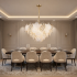 Candelabru Cristal LUXE Regalis, 21xE14, Diametru 80cm, Inaltime 45cm, Auriu Lucios, Inaltime Reglabila, Design Elegant [3]