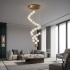 Candelabru Cristal MILLE, 25xG9 , Diametru 60cm x Inaltime 340cm, Cristal si Metal, Auriu [2]