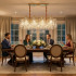 Candelabru Cristal VETRA Supremo 15xE14, 100x35 cm, Auriu, Inaltime Reglabila, Metal si Cristal [3]