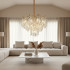 Candelabru Cristal VETRA Regalis 17xE14, D80 cm, Auriu, Inaltime Reglabila, Metal si Cristal [2]