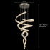 Candelabru Cristal LED IRON MAN, Diametru 60cm, Lumina 3000K/4000K/6000K, Metal si Cristal, Crom Lucios, Inaltime Reglabila [2]