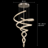 Candelabru Cristal LED IRON MAN, Diametru 80cm, Lumina 3000K/4000K/6000K, Metal si Cristal, Crom Lucios, Inaltime Reglabila [2]