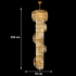 Candelabru Cristal SPIRO 39xE14, D70 cm, Auriu, Metal si Cristal [4]