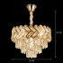 Candelabru Cristal VECTOR Nobile 5xE14, Diametru 39cm, Auriu Lucios, Inaltime Reglabila, Metal si Cristal [4]