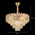 Candelabru Cristal VECTOR Eleganza 8xE14, Diametru 48cm, Auriu Lucios, Inaltime Reglabila, Metal si Cristal [4]