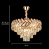 Candelabru Cristal VECTOR Magno 8xE14, Diametru 58cm, Auriu Lucios, Inaltime Reglabila, Metal si Cristal [4]