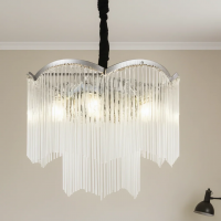 Candelabru Cristal MEKELLE Regalis, 18x E14, Diametru 80cm, Metal si Cristal, Crom Lucios, Inaltime Reglabila