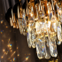 Candelabru Cristal VERSAILLES Petito 3xE14, Diametru 30cm, Auriu Lucios si Negru, Inaltime Reglabila [2]