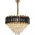 Candelabru Cristal VERSAILLES Eleganza 8x E14, Diametru 50cm, Negru, Auriu Lucios, Inaltime Reglabila [4]