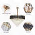 Candelabru Cristal VERSAILLES Magno 8xE14, Diametru 60cm, Negru si Auriu, Inaltime Reglabila [2]