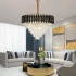 Candelabru Cristal VERSAILLES Magno 8xE14, Diametru 60cm, Negru si Auriu, Inaltime Reglabila [4]
