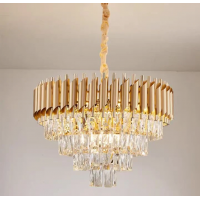 Candelabru Cristal VERSAILLES Magno 8x E14, Diametru 60cm, Auriu, Inaltime Reglabila