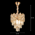 Candelabru Cristal VECTORIA Petito 3xE14, Diametru 28cm, Auriu, Inaltime Reglabila, Metal si Cristal [4]