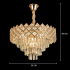Candelabru Cristal VECTORIA Magno 8xE14, Diametru 58cm, Auriu, Inaltime Reglabila, Metal si Cristal [4]