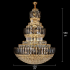 Candelabru Cristal TOUR Supremo, 63xE14, D120 cm, Auriu si Negru, Metal si Cristal [4]