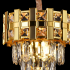 Candelabru Cristal BRAN Petito 3xE14, Diametru 30cm, Auriu Lucios, Inaltime Reglabila [2]