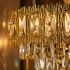 Candelabru Cristal BELVEDERE Eleganza 8xE14, Diametru 50cm, Auriu Lucios, Inaltime Reglabila [2]