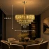 Candelabru Cristal BELVEDERE Eleganza 8xE14, Diametru 50cm, Auriu Lucios, Inaltime Reglabila [3]
